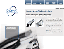 Tablet Screenshot of damm-oberflaechentechnik.de